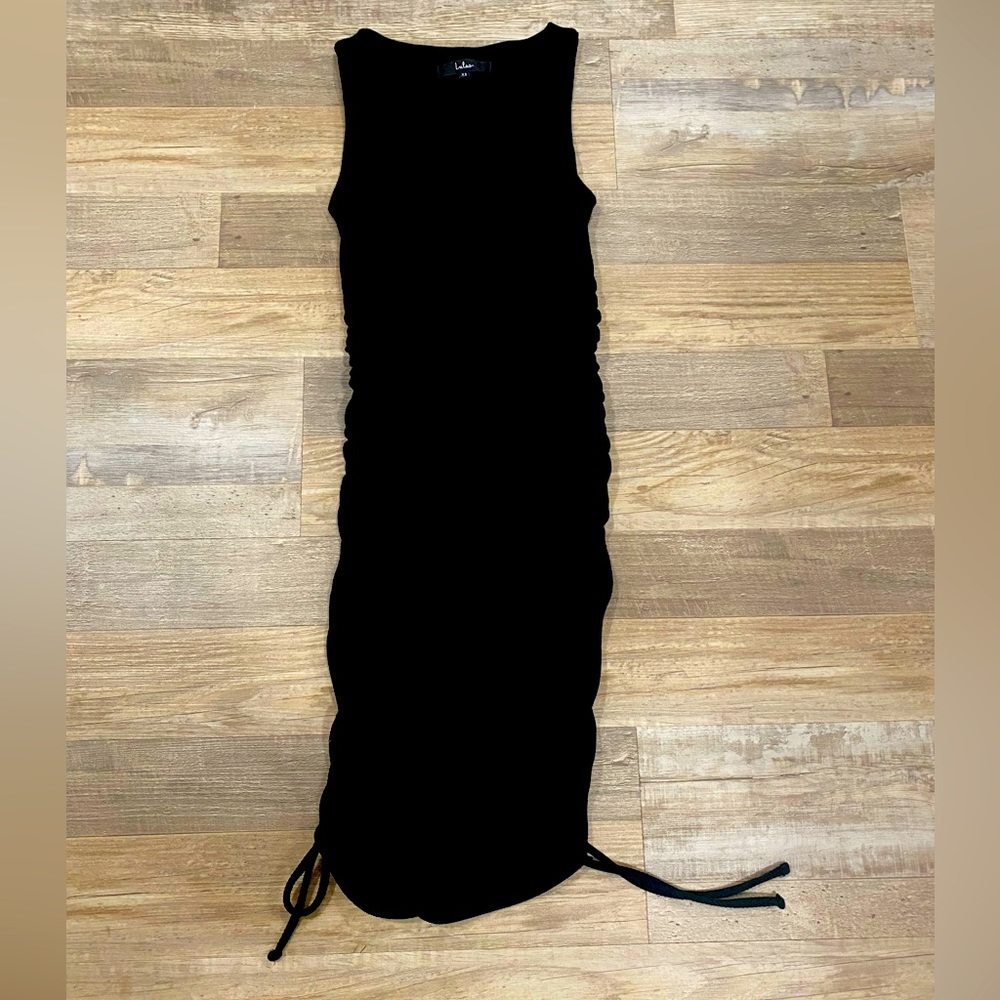 Lulus Black Ruched Bodycon Dress